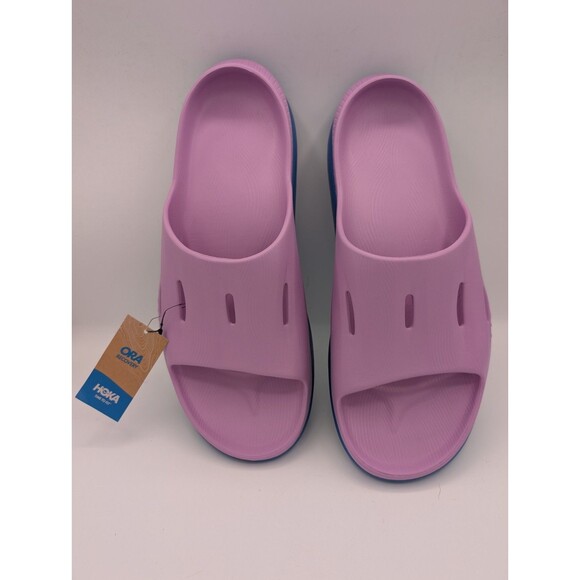 HOKA Ora Recovery Slide 3 Sandals Men’s 14 Women’s 16 Pink Blue NWT - Picture 3 of 7